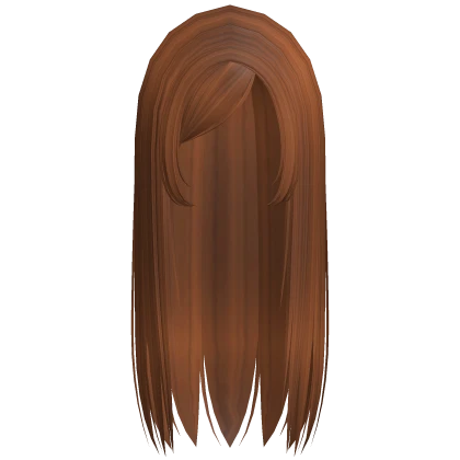 ☆ y2k straight gyaru emo side part orange