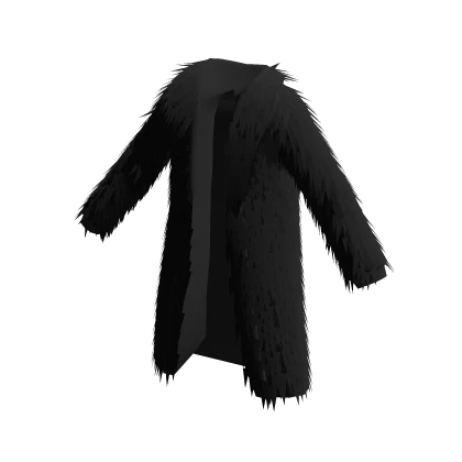 Long Fur Coat - Black