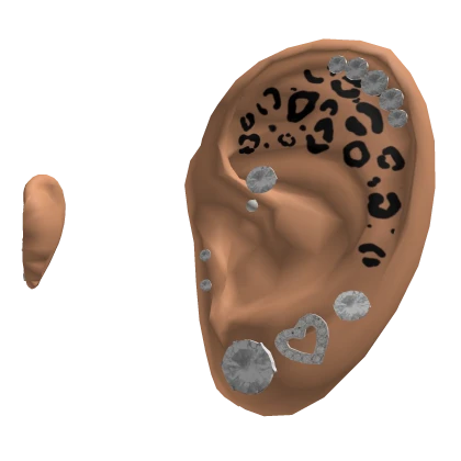 Leopard print tatted earring set /w ears 2