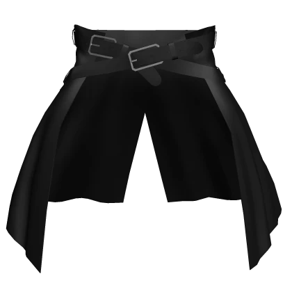 Black Waist Coat w/ 2 Belts [1.0 Girl Torso]