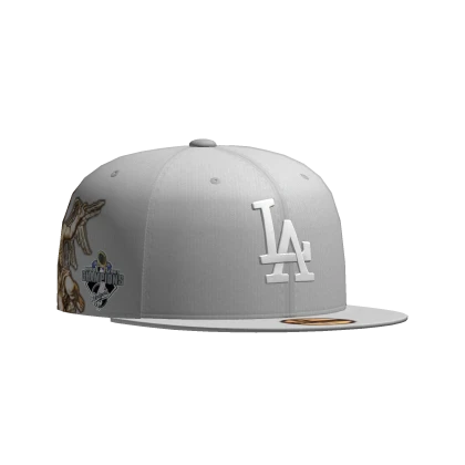 Angel Grey LA Baseball Fitted Cap