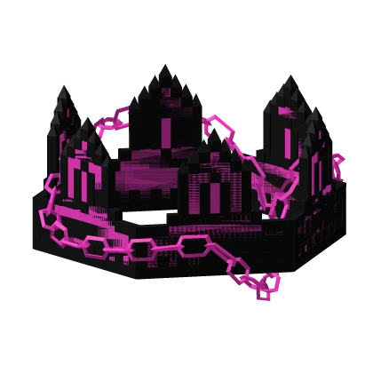 [GLITCH] Pink Chained Animated 8-Bit Crown