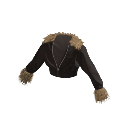 Brown Fur Jacket Cropped