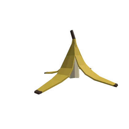 Low poly Banana Peel Hat