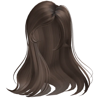 ♡ Straight Side Flowy Hair in Brown