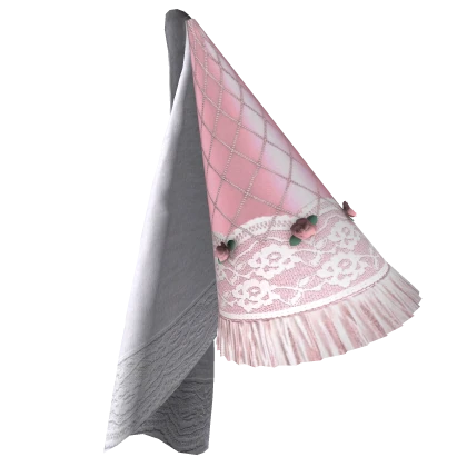 Pink Laced Medieval Princess Hennin