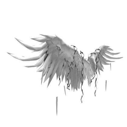 White Chained Angel Wings 