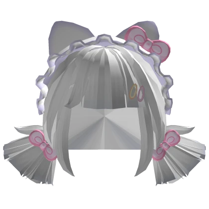 Kawaii White Maid Pigtails