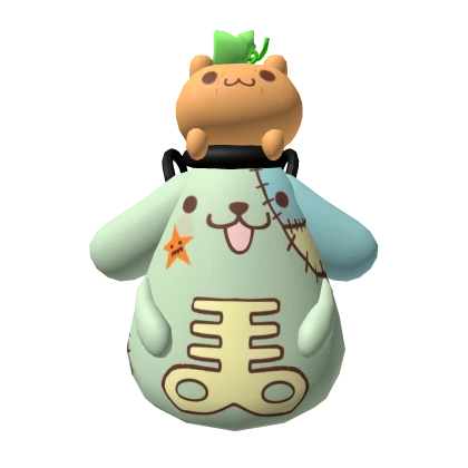 ꒰🦴: Cute Zombie Pompompurin Puppy Backpack ︒⚬