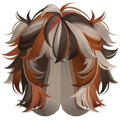 Half Up Wolf Cut Pigtails Hair (Calico Cat 1)