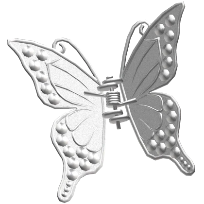 White Butterfly Clip (Side)
