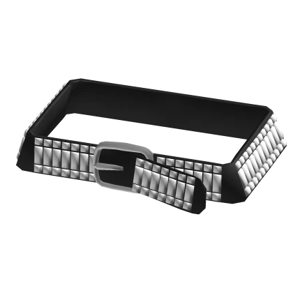 Black Y2K Metal Rivet Buckle Leather Belt (3.0)