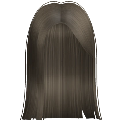 Mid Dark Brunette Straight Trendy Girl Hime Hair