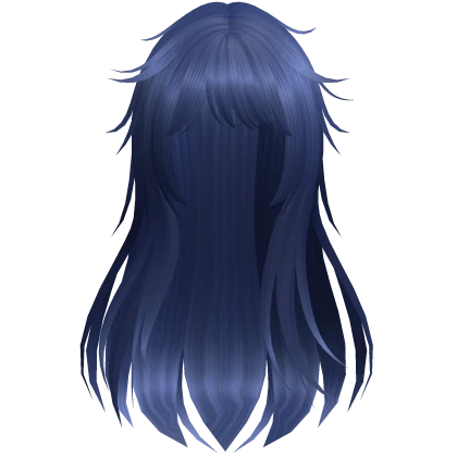 messy anime warrior hair fluffy blue