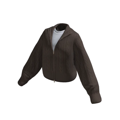 Preppy Brown Knit Cardigan