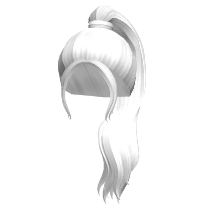 Wavy Cheer Ponytail in White