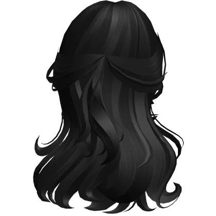 ♡ Long Half Up Half Down Swirls in Black