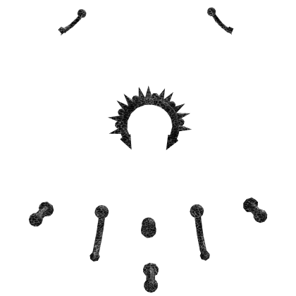 spiky scene grey leopard print piercing set