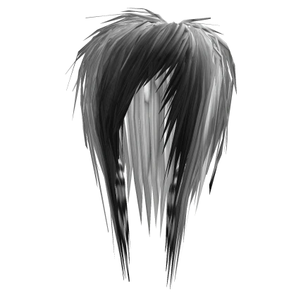 Big Messy Scene Emo Hair (White/Black)