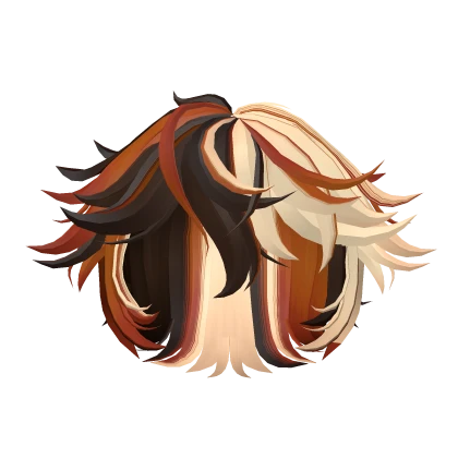 Messy short fluffy anime hair || Calico toned