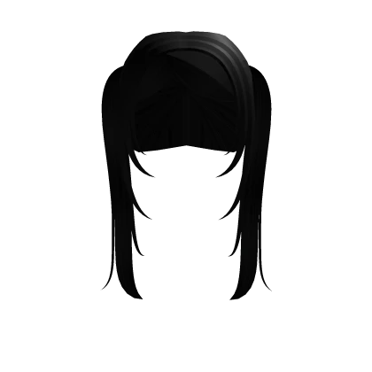 Long pick me cute wispy anime pigtails in black