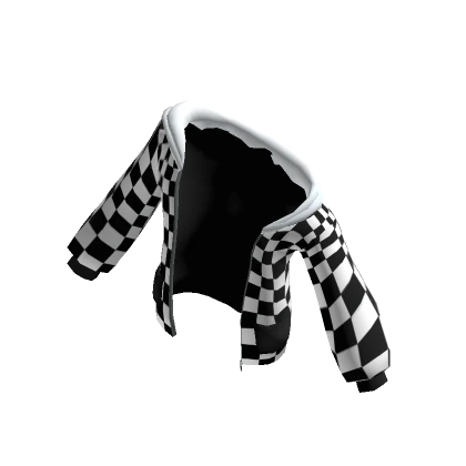 Off-Shoulder Jacket Checkerboard