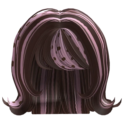 ♡ cute swirly pink heisei retro polka dot bob