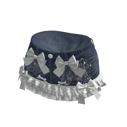 Cute Skirt w Bows White