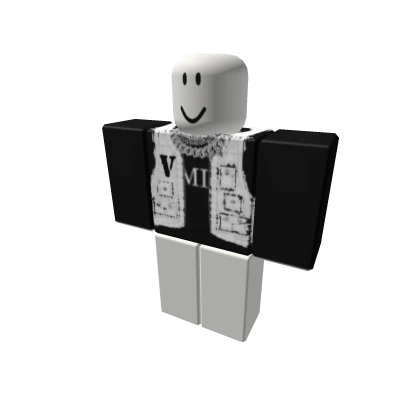 NBA Youngboy Black White Amiri Vlone Vest chain YB