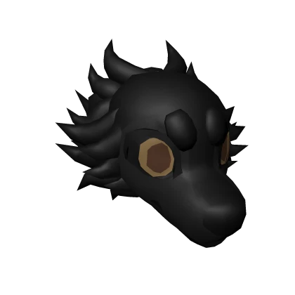 Black wolf head (orange)