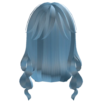 Blue Anime Loose Braid Hair