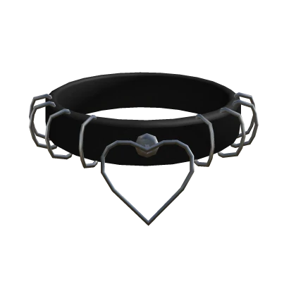 ❤️ Black Y2K Emo Heart Choker 3.0