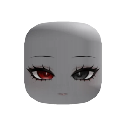 red bored intimidating anime face (recolorable)