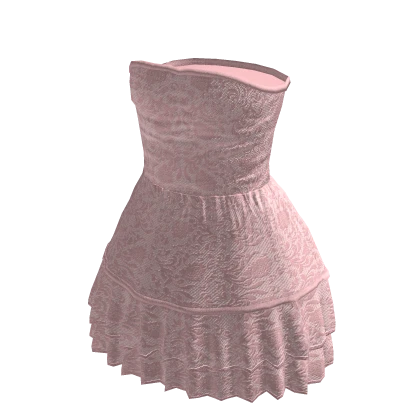 💗 Mori Kei Blush Pink Lace Ruffle Dress