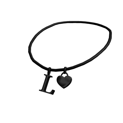 3.0 Initial Necklace: L (Black)