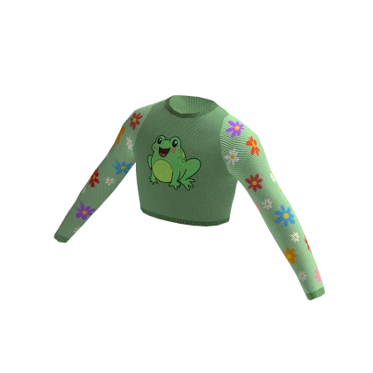 Flower Frog Crop Top