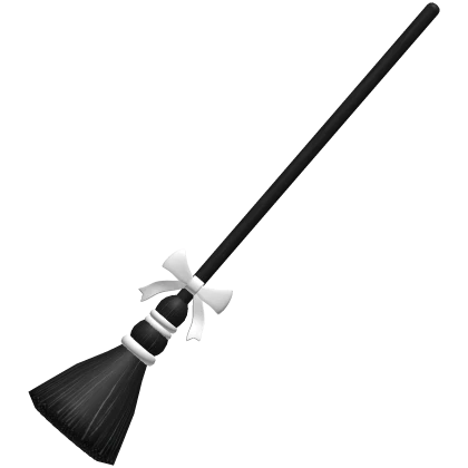 Cute Witch Broom w/ a White Bow