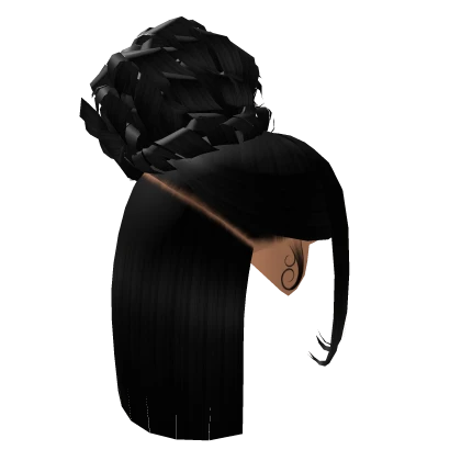 Half Up Half Down W/ Side Bangs [Black]