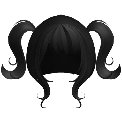 ☆ adorable swirly baby pigtails black