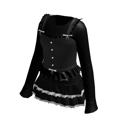 Black Corset Outfit Skirt