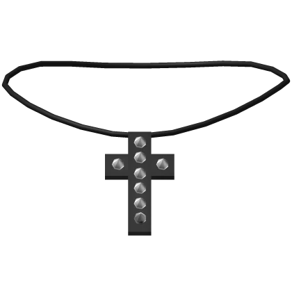 black spiked cross necklace