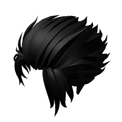 Slicked Back Stylish Black Hair