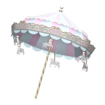 ruffled cotton candy carousel lolita parasol 🎠