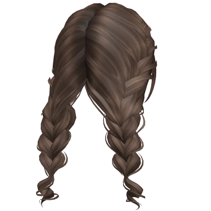 Preppy Trendy Double French Braids (Brown)