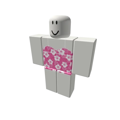 Pink hibiscus dress