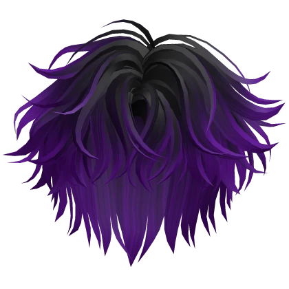 Black&Purple Messy Middle Part Hair