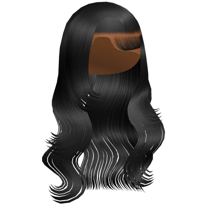 Curled N Wavy Layered Side Part in Black