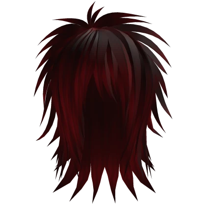 unkept emo gothic scene hair  (red)