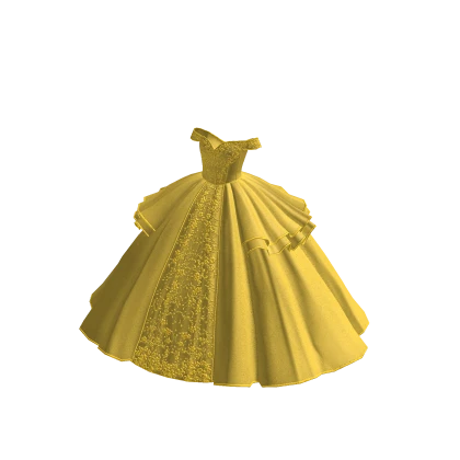 Yellow Puffy victorian ball gown