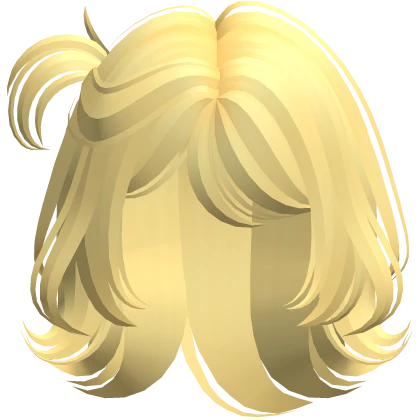 Yellow Cute Short Anime Messy Hair Side Pigtail